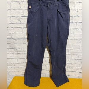 Men’s Carhartt Navy Work Pants, Size 36x34